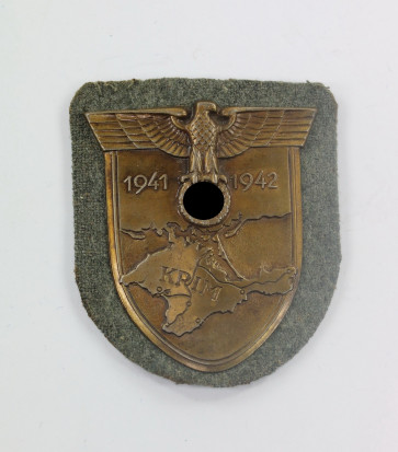  Krimschild auf Heeresstoff, Friedrich Orth, Wien (f.o,) - Militaria-Berlin