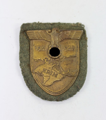 Krimschild auf Heeresstoff, Karl Wurster - Militaria-Berlin