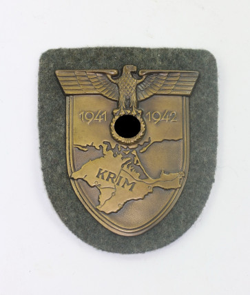  Krimschild auf Heeresstoff, Karl Wurster Markneukirchen (KWM) - Militaria-Berlin