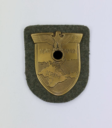 Krimschild auf Heeresstoff, Wilhelm Deumer Typ 1 - Militaria-Berlin
