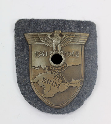 Krimschild auf Luftwaffenstoff (!), Typ 3.6 - Militaria-Berlin