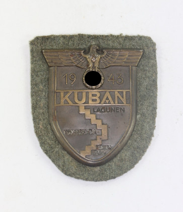  Kubanschild auf Heeresstoff, Karl Wurster, Markneukirchen (KWM) - Militaria-Berlin