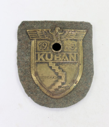 Kubanschild auf Heeresstoff, Rudolf Karneth, Gablonz (RK) - Militaria-Berlin