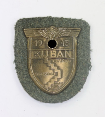 Kubanschild auf Heeresstoff, Rudolf Karneth, Gablonz (RK) - Militaria-Berlin