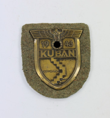 Kubanschild auf Heeresstoff, Rudolf Karneth (RK) - Militaria-Berlin