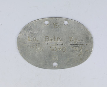 Luftwaffe, Erkennungsmarke Luftnachrichten Betriebs Kompanie (Ln. Betr. Kp.) - Militaria-Berlin