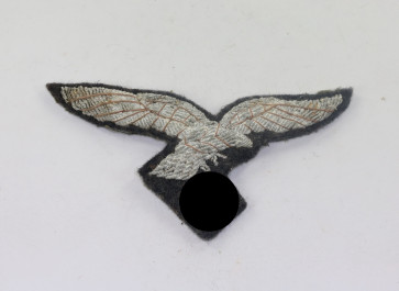  Luftwaffe, handgestickter Brustadler für Offiziere (Metallfaden) - Militaria-Berlin