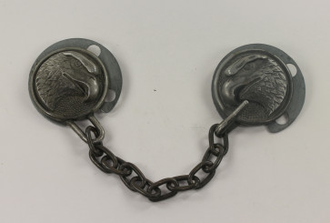 Luftwaffe, Paar Adlerkopf-Beschläge für den Umhang (Spanier) für Offiziere - Militaria-Berlin