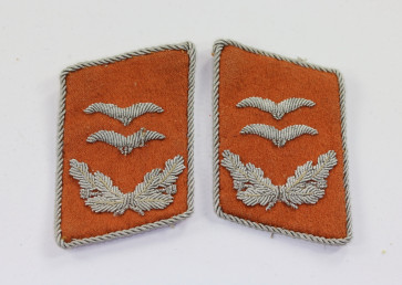 Luftwaffe, Paar Kragenspiegel Oberleutnant Luftnachrichten - Militaria-Berlin