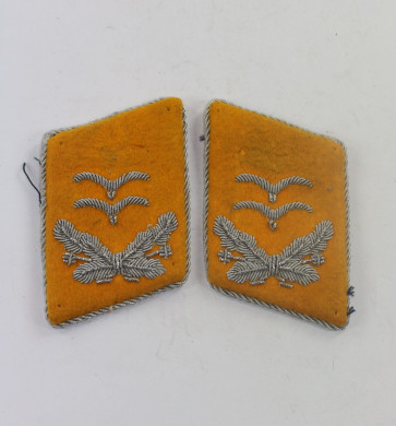 Luftwaffe, Paar Kragenspiegel, Oberleutnant Oberleutnant fliegendes Personal - Militaria-Berlin