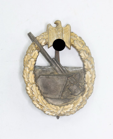  Marineartillerie Abzeichen, Hst. Schwerin Berlin (Zink) - Militaria-Berlin
