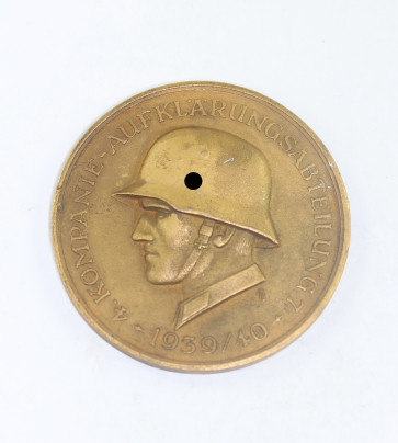 Medaille 4. Kompanie Aufklärungsabteilung 7 1939/40 - 4. PanzerDiv., Hst. Deschler München - Militaria-Berlin