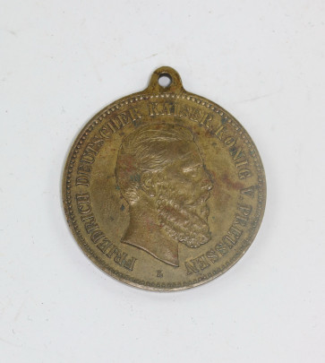 Medaille, Friedrich Deutscher Kaiser König v Preussen - Lerne leiden ohne zu klagen 18.Oktober 1831 - 15.Juni 1888 - Militaria-Berlin