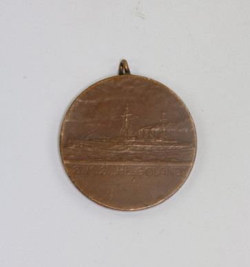 Medaille, S.M.S. Helgoland - Das Deutsche Meer Helgoland ein Hort u. Schutz - Militaria-Berlin