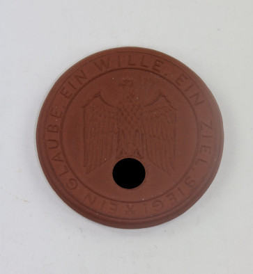Meissen Plakette, Es kann hier nur einer siegen und das sind Wir - Ein Glaube Ein Wille Ein Ziel Sieg! - Militaria-Berlin