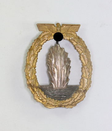 Minensucher Abzeichen, Wilhelm Deumer, Lüdenscheid (Buntmetall) - Militaria-Berlin