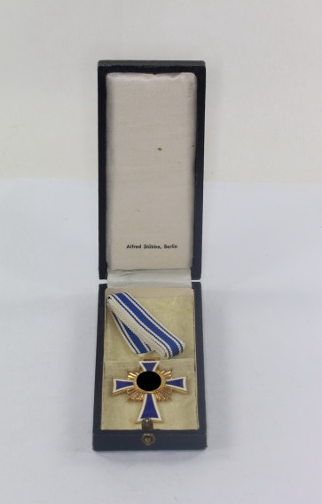 Mutterkreuz in Gold, im Etui, Alfred Stübbe Berlin - Militaria-Berlin