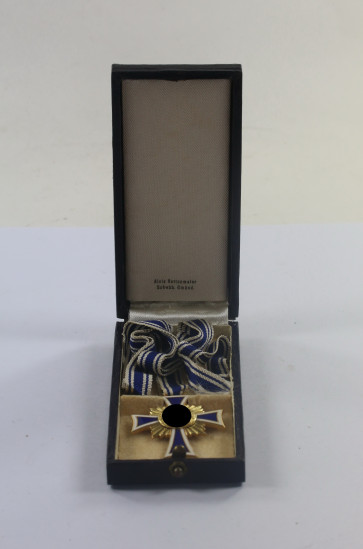 Mutterkreuz in Gold, im Etui Alois Rettenmaier Schwäb. Gmünd - Militaria-Berlin