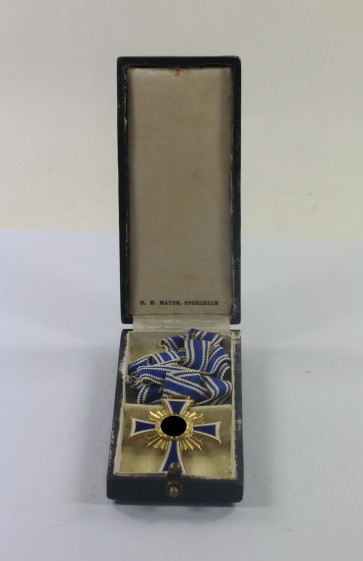 Mutterkreuz in Gold, im Etui B.H. Mayer Pforzheim - Militaria-Berlin