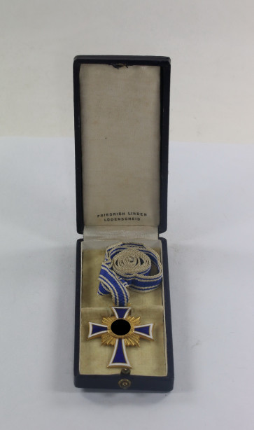  Mutterkreuz in Gold, im Etui Friedrich Linden Lüdenscheid - Militaria-Berlin
