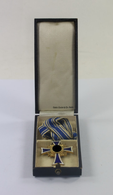 Mutterkreuz in Gold, im Etui, Gebr. Godet & Co. Berlin - Militaria-Berlin