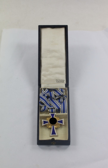  Mutterkreuz in Gold, im Etui Paul Meybauer Berlin S.W. 68 - Militaria-Berlin