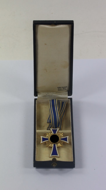 Mutterkreuz in Gold, im Etui Wilh. Deumer Kom.-Ges. Lüdenscheid - Militaria-Berlin