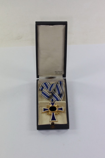  Mutterkreuz in Gold, im Etui, Wilh. Deumer Kom.Ges. Lüdenscheid - Militaria-Berlin