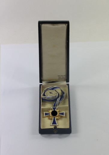  Mutterkreuz in Gold, im Etui, Wilh. Deumer Kom.Ges. Lüdenscheid - Militaria-Berlin