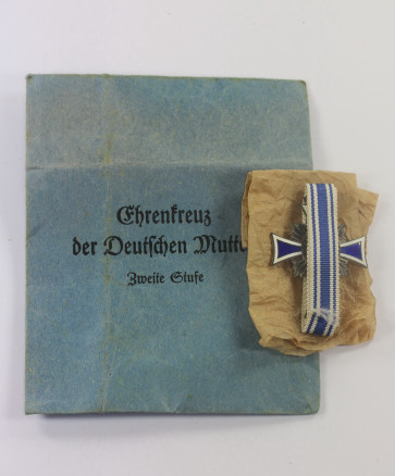 Mutterkreuz in Silber, in Verleihungstüte Fritz Zimmermann Stuttgart - Militaria-Berlin