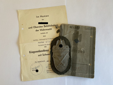 Nachlass Demjanskschild 1942 - Militaria-Berlin