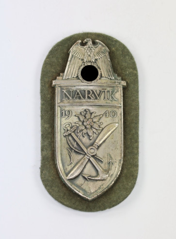 Narvikschild auf Heeresstoff, Cupal (!) - Militaria-Berlin