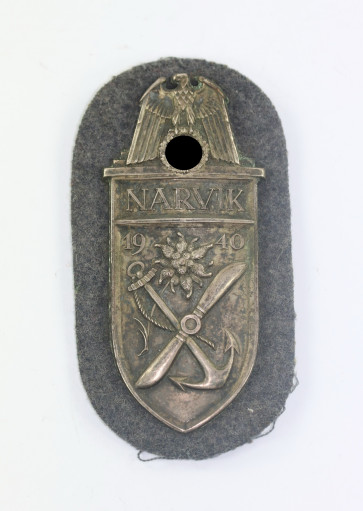  Narvikschild auf Luftwaffenstoff, Cupal (!) Typ 1 (!) C.E. Juncker, Berlin - Militaria-Berlin