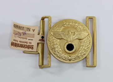 Nationalsozialistische Deutsche Arbeiterpartei (NSDAP), Feldbindenschloß für Politische Leiter, Hst. RZM M4/39 - Militaria-Berlin