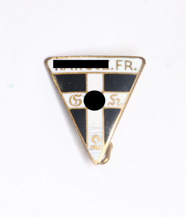 Nationalsozialistische Frauenschaft (NSF) Mitgliedsabzeichen 17 mm (!), Hst. RZM M1/92 (Karl Wild, Hamburg) - Militaria-Berlin