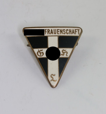  Nationalsozialistische Frauenschaft (NSF) Mitgliedsabzeichen 22 mm (!), Hst. RZM 46 (Alfred Stubbe, Berlin) - Militaria-Berlin