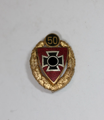 Nationalsozialistischer Reichskriegerbund (NSRKB) Goldene Ehrennadel für 50 jährige Mitgliedschaft - Militaria-Berlin