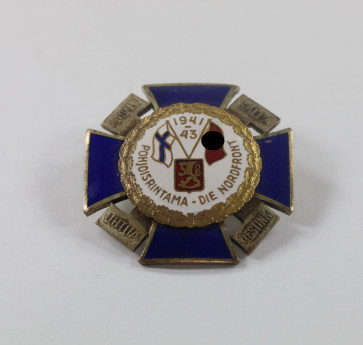  Nordfrontkreuz 1941 - 43, weißer Hintergrund - Salla - Kiestinki - Uhtua - Petsamo - Militaria-Berlin