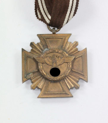 NSDAP Dienstauszeichnung in Bronze (10 Jahre), massiv - Militaria-Berlin