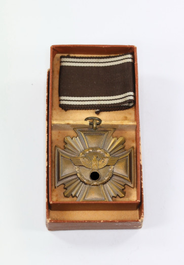 NSDAP Dienstauszeichnung in Bronze, Hst. 8, Cupal, im Etui - Militaria-Berlin