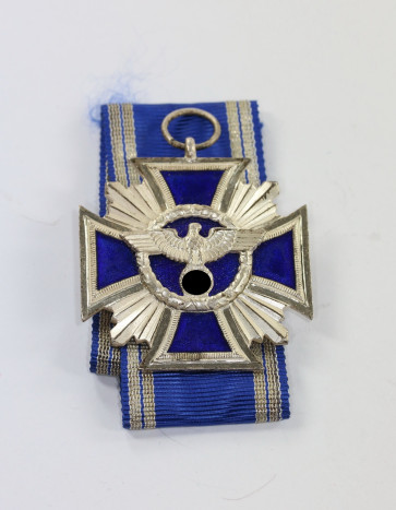 NSDAP Dienstauszeichnung in Silber, flach, Für Treue für Führer und Volk - Militaria-Berlin