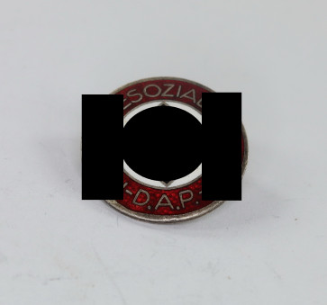 NSDAP Parteiabzeichen, Eisen (!), Hst. RZM M1/93 Gotllieb Friedrick Keck & Sohn, Pforzheim - Militaria-Berlin