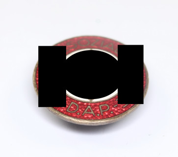 NSDAP Parteiabzeichen, Knopfloch Variante, Hst. RZM M1/8 (Ferdinand Wagner, Pforzheim) - Militaria-Berlin