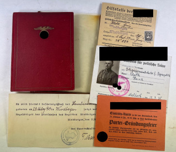 NSDAP Parteibuch 1929 Politischer Leiter (!) - Militaria-Berlin