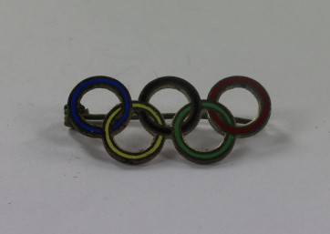  Olympiade 1936 Berlin, Olympische Ringe als Abzeichen Ges. Gesch. - Militaria-Berlin