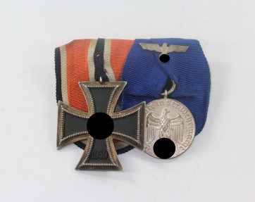Ordenschnalle 2 X, EK-2, WH Dienstauszeichnung - Militaria-Berlin