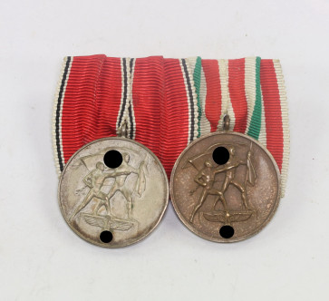 Ordenschnalle 2X Anschlußmedaille Österreich, Memelland - Militaria-Berlin