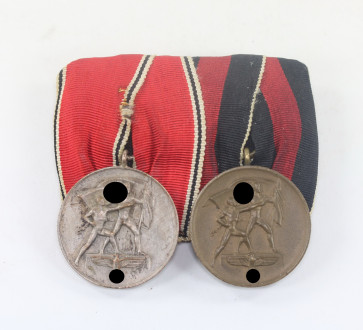 Ordenschnalle 2X Anschlußmedaille Österreich + Sudetenland - Militaria-Berlin