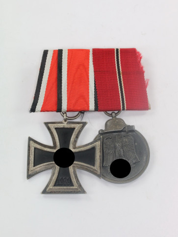 Ordenschnalle 2X, EK-2 1939, Ostmedaille - Militaria-Berlin