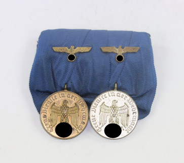 Ordenschnalle 2X Wehrmachtsdienstauszeichnung 4 und 12 Jahre - Militaria-Berlin